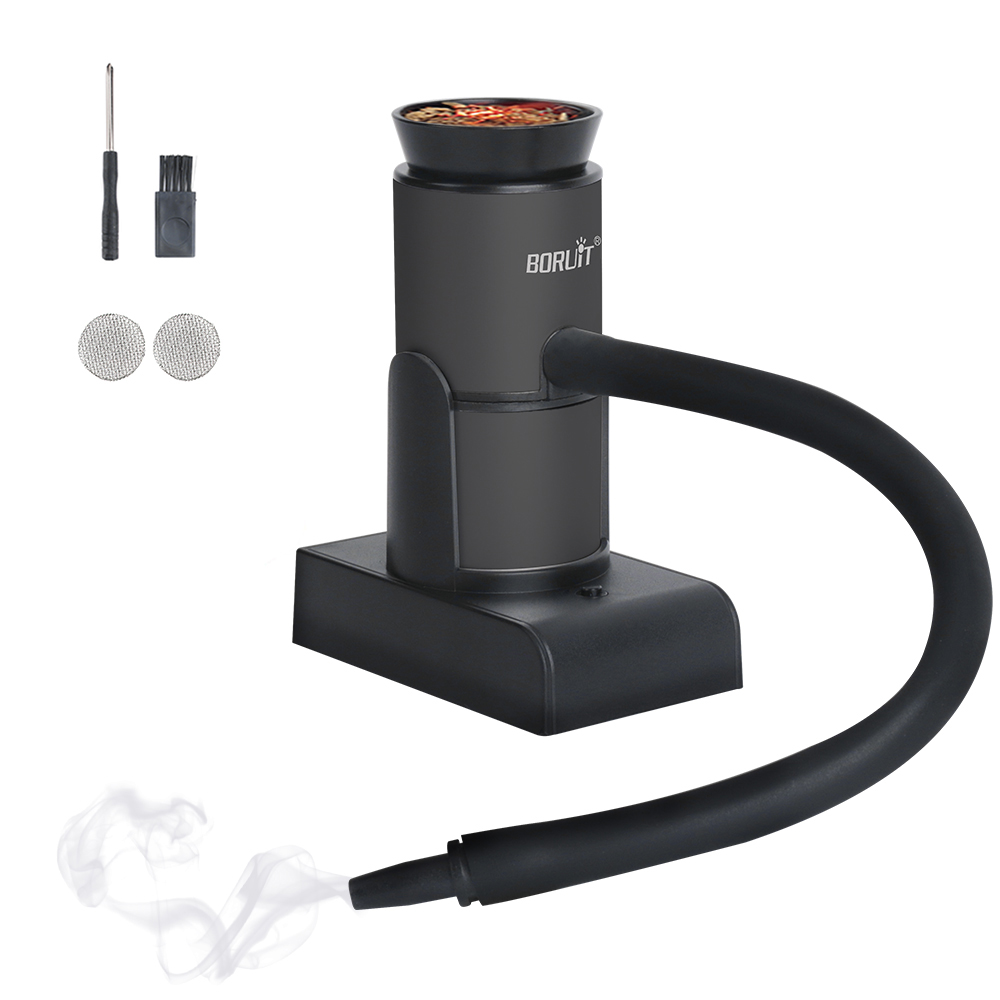 Smoking Gun Kit - BORUiT SK305 ควัน Infuser แบบพกพาโมเลกุลอาหารปืนสูบบุหรี่อาหารเย็นควันเครื่องกําเนิดไฟฟ้ากล่องเนื้อทําอาหาร BBQ
