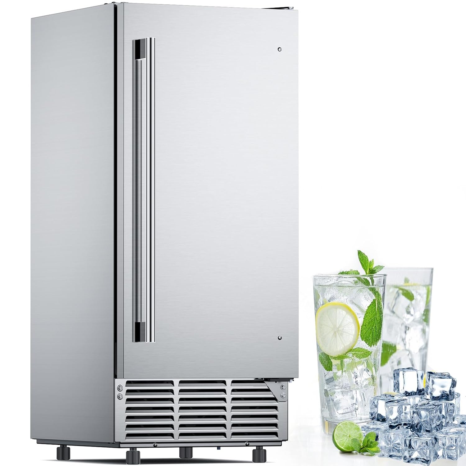 Home Bar And Counter - เครื่องทำน้ำแข็งแบบตั้งใต้เคาน์เตอร์ ETL Approval ขนาด 100 ปอนด์/วัน