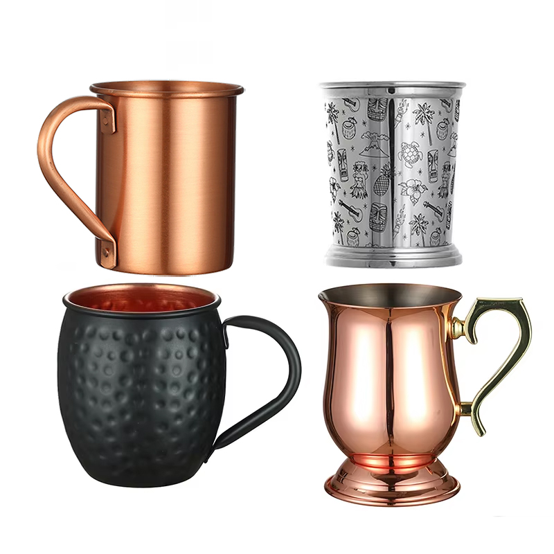 Mule Copper Mug - ทองแดงชุบสแตนเลสมอสโก Mule แก้วทองแดง Drum-Type เบียร์ถ้วยแก้วน้ำ Drinkware