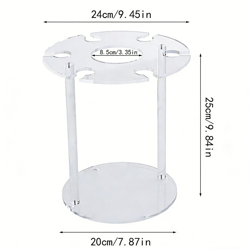 Home Bar Stand - ชั้นวางแก้วไวน์แบบใส 6 ช่อง สำหรับเก็บแก้วมีก้าน เหมาะสำหรับบ้าน บาร์