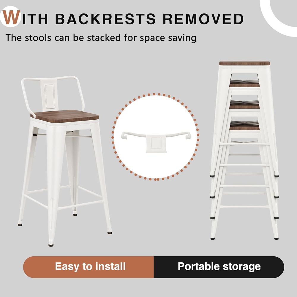 ชุดเก้าอี้บาร์ขนาด 26 นิ้ว จำน - Home Bar Stools บทวิจารณ์และราคา