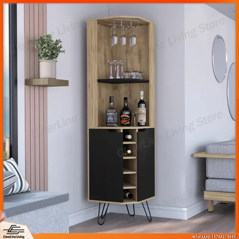 ตู้บาร์มุมพร้อมชั้นวางไวน์ในตั - Home Bar Shelves บทวิจารณ์และราคา