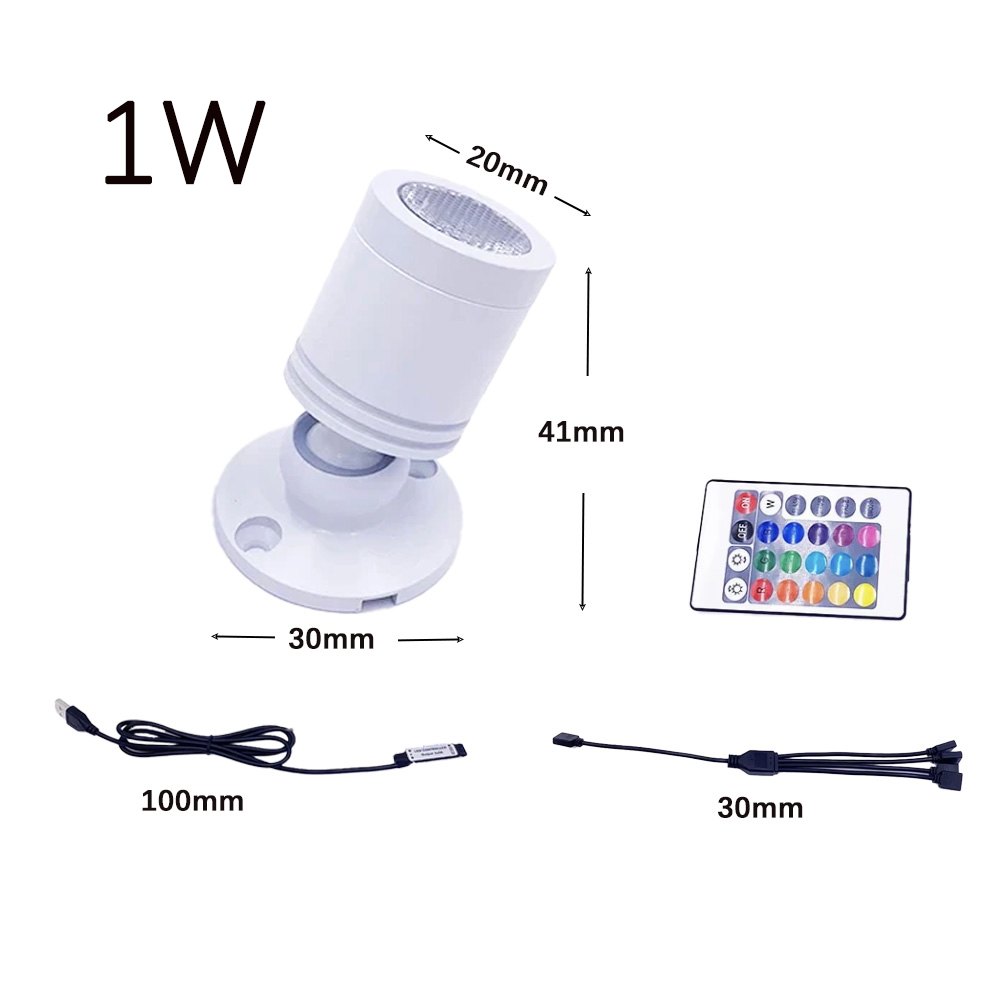 USB 5V RGB Mini LED Spotlight  - Home Bar And Counter บทวิจารณ์และราคา