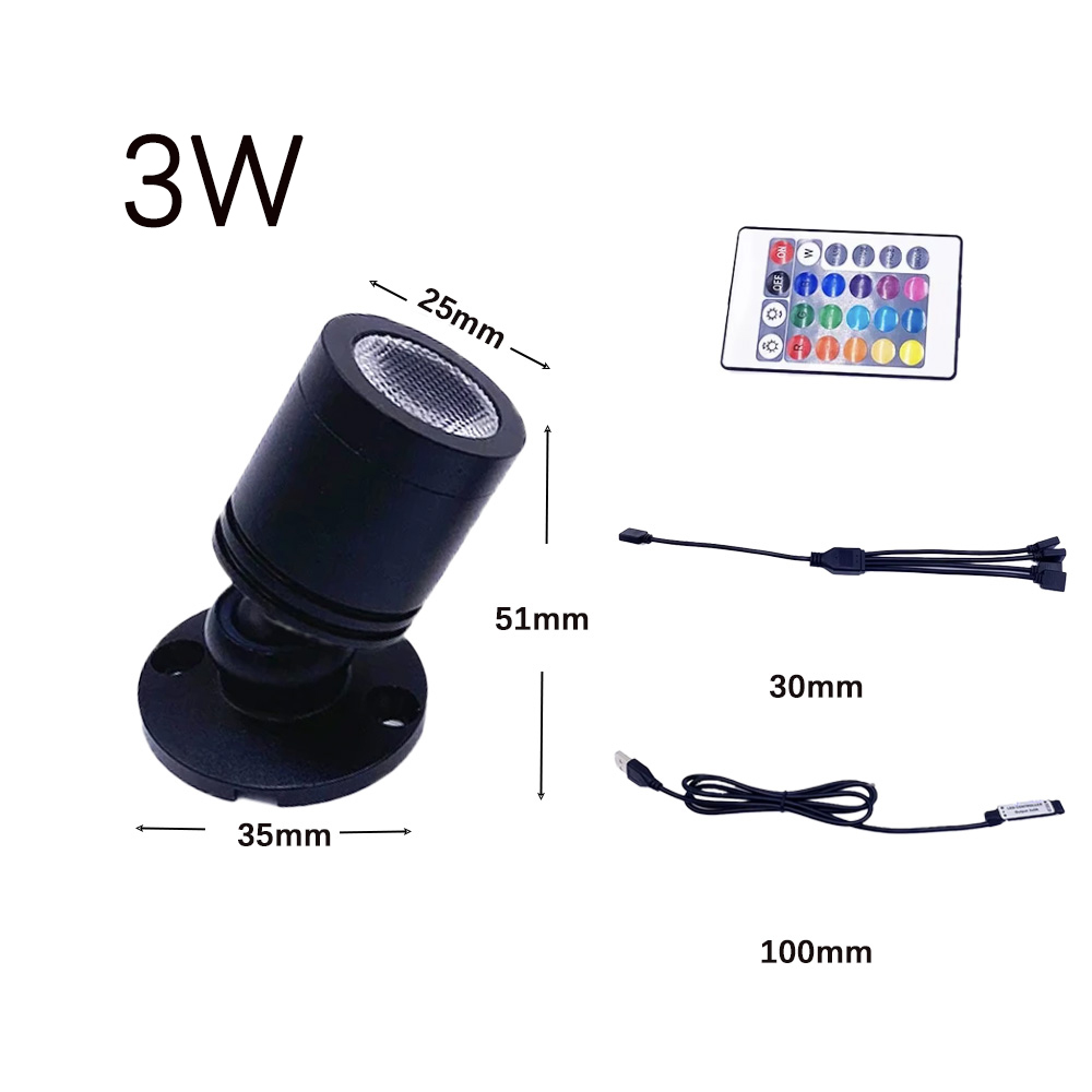 USB 5V RGB Mini LED Spotlight  - Home Bar And Counter บทวิจารณ์และราคา