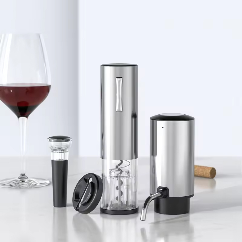 ชุดเปิดขวดไวน์ไฟฟ้าแบบชาร์จได้ - Home Bar Set บทวิจารณ์และราคา