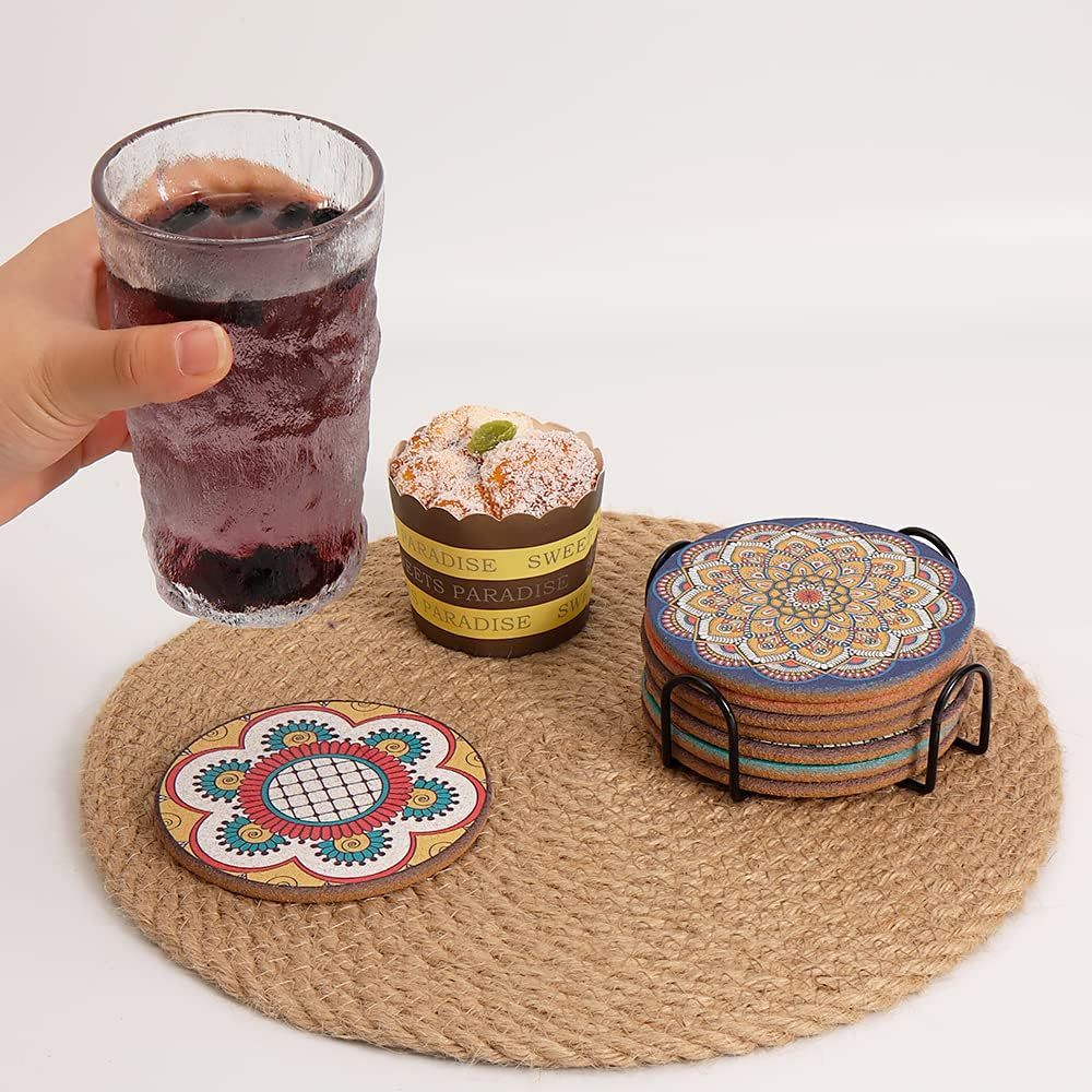 ชุดจานรองแก้วเซรามิกทรงกลมหลาก - Home Bar Set บทวิจารณ์และราคา