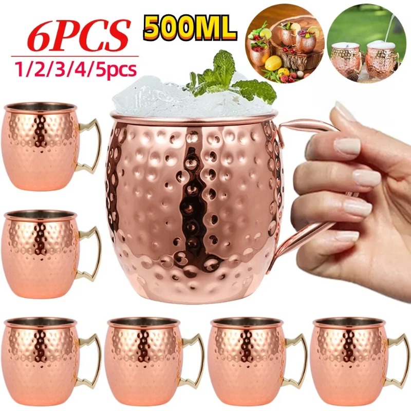 แก้วค็อกเทล 1-6 ชิ้น แก้วมอสโก - Mule Copper Mug บทวิจารณ์และราคา
