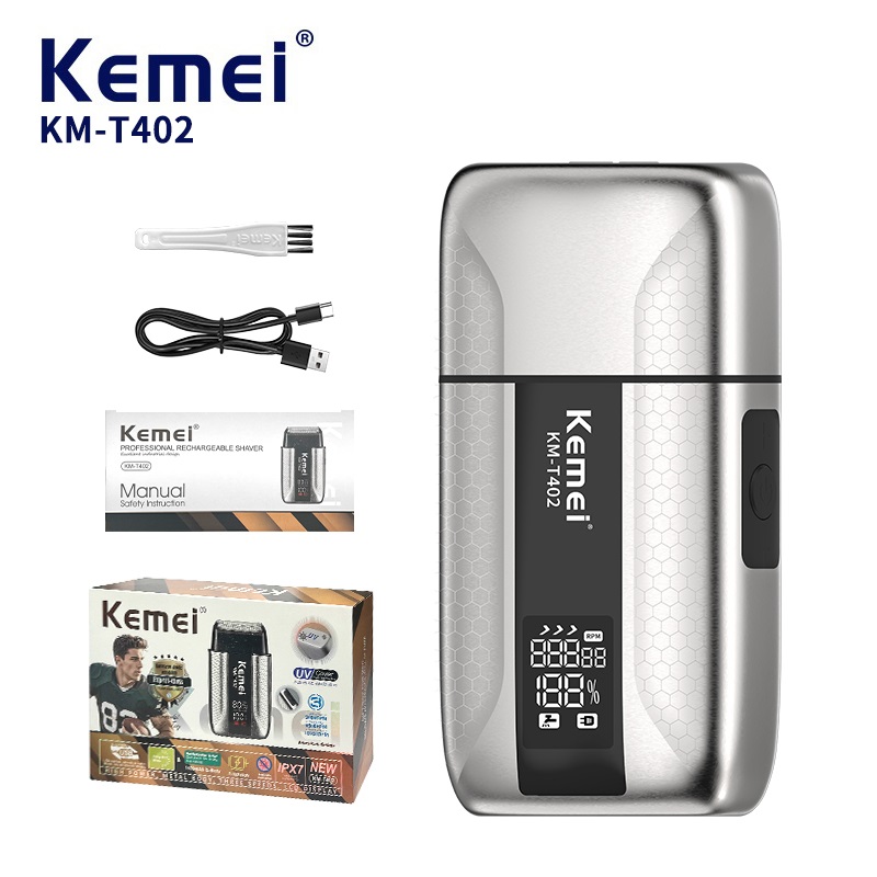 เครื่องโกนหนวดไฟฟ้า Kemei T402 - Speed Pourer Cap บทวิจารณ์และราคา