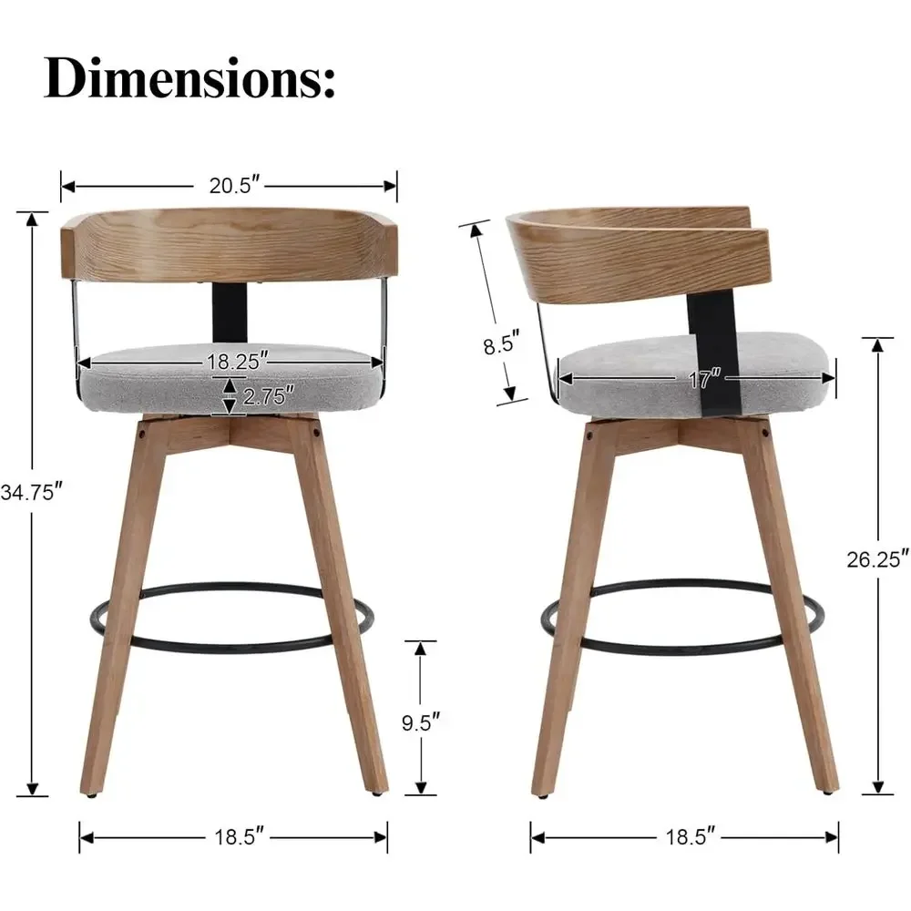 ชุดเก้าอี้บาร์สูงแบบมีพนักพิงไ - Home Bar Stools บทวิจารณ์และราคา