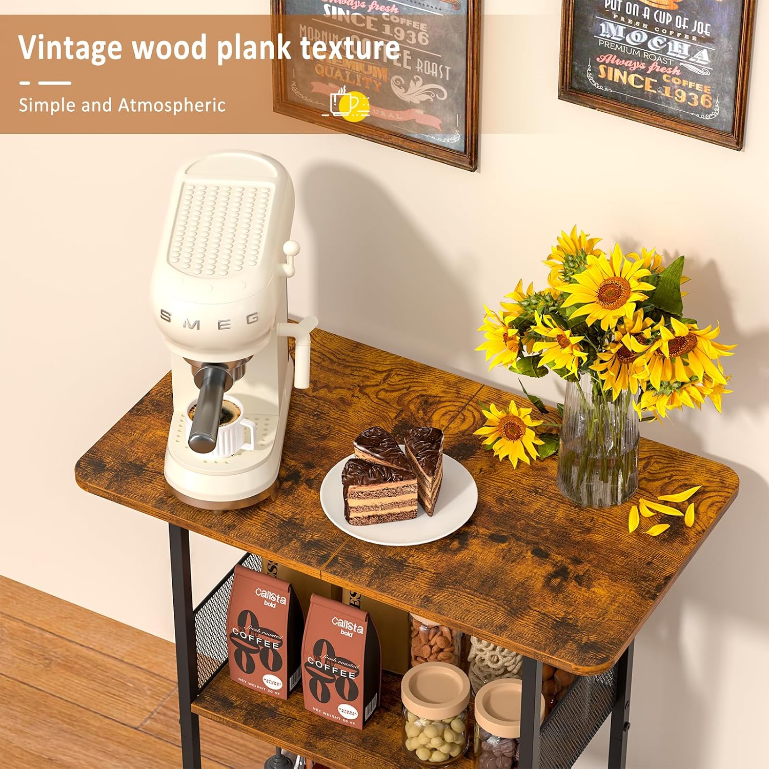 ชั้นวางกาแฟแบบตั้งพื้นขนาดเล็ก - Home Bar Shelves บทวิจารณ์และราคา