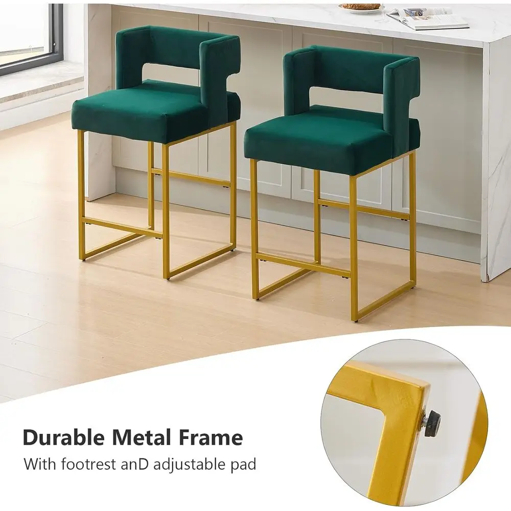 ชุดเก้าอี้บาร์กำมะหยี่สีเขียว  - Home Bar Stools บทวิจารณ์และราคา