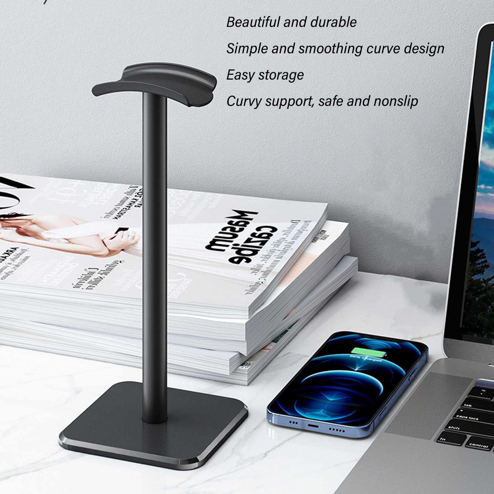 ขาตั้งหูฟังมุมโค้งมนฐานกันลื่น - Home Bar Stand บทวิจารณ์และราคา