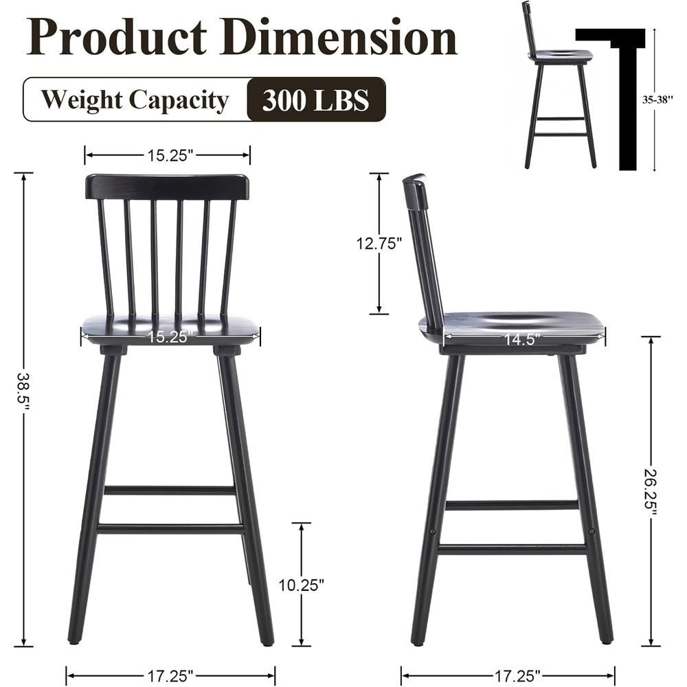 ชุดเก้าอี้บาร์ไม้สูงระดับเคาน์ - Home Bar Stools บทวิจารณ์และราคา